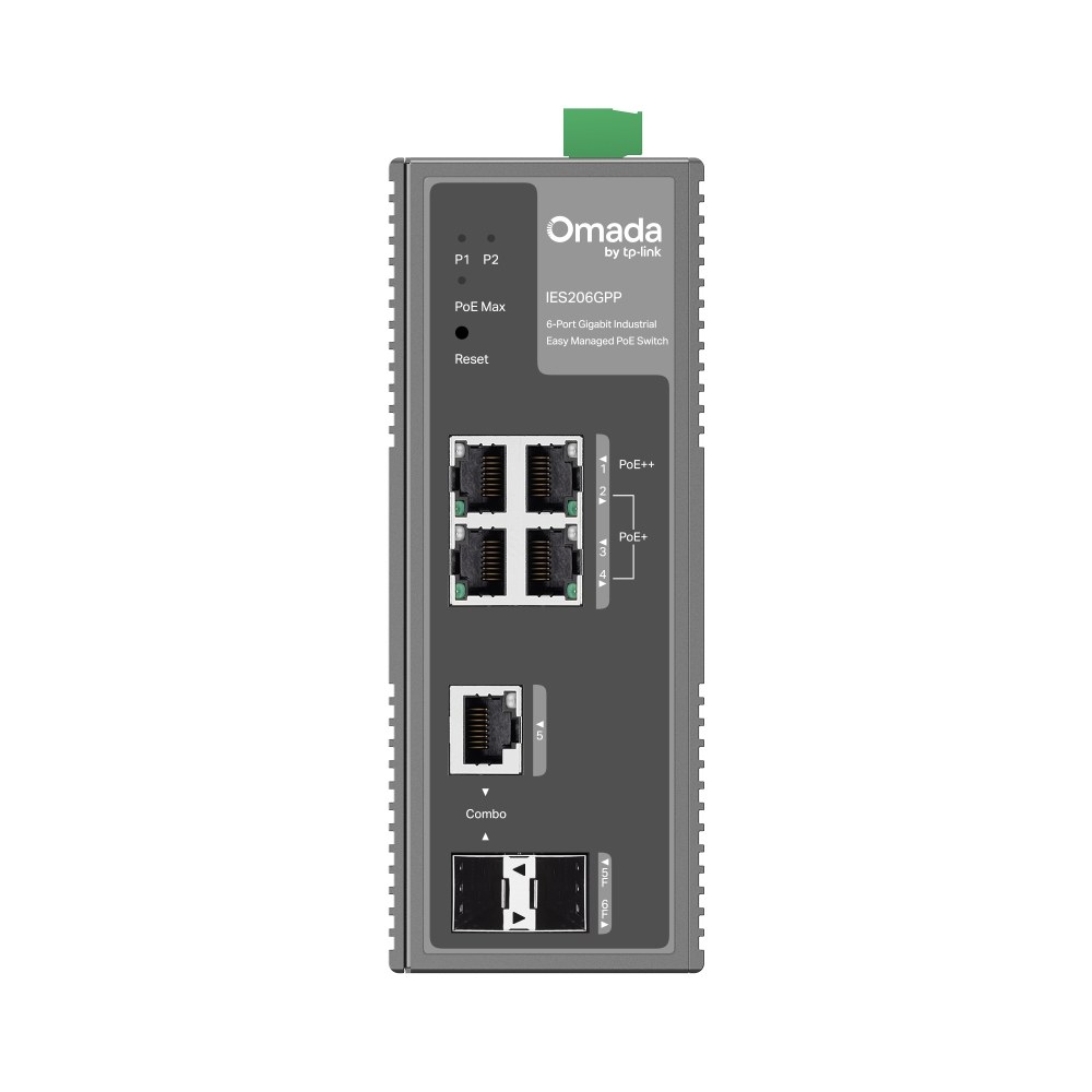 Фото Коммутатор Omada 6-Port Gigabit Industrial Easy Managed Switch with 3-Port PoE+ and 1-Port PoE++