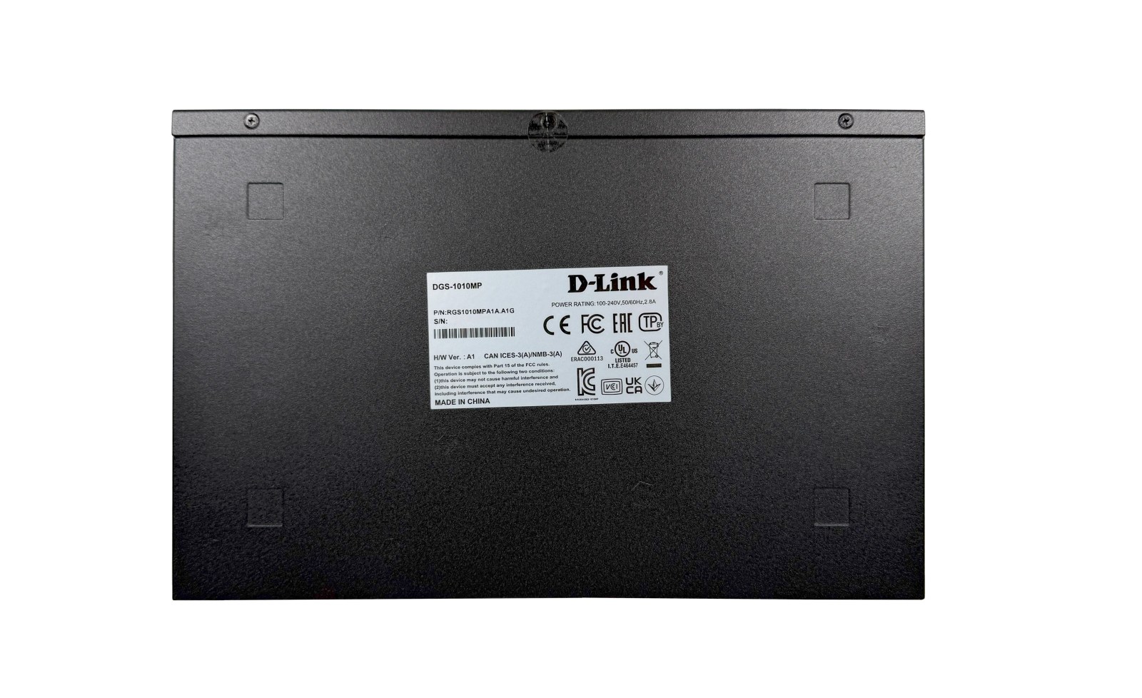 Фото Коммутатор D-Link DGS-1010MP/A1A, L2 Unmanaged Switch with 9 10/100/1000Base-T portsand 1 1000Base-X SFPports(8 PoE ports 802.3af/802.3at (30 W), PoE Budget 125 W)