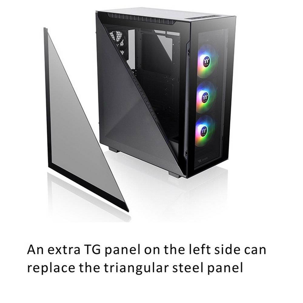 Фото Компьютерный корпус Thermaltake Divider 500 TG ARGb CA-1T4-00M1WN-01 Black/Win/SPCC/Tempered Glass*4/120мм ARGb Fan*3/120мм Standard Fan*1 (527880)