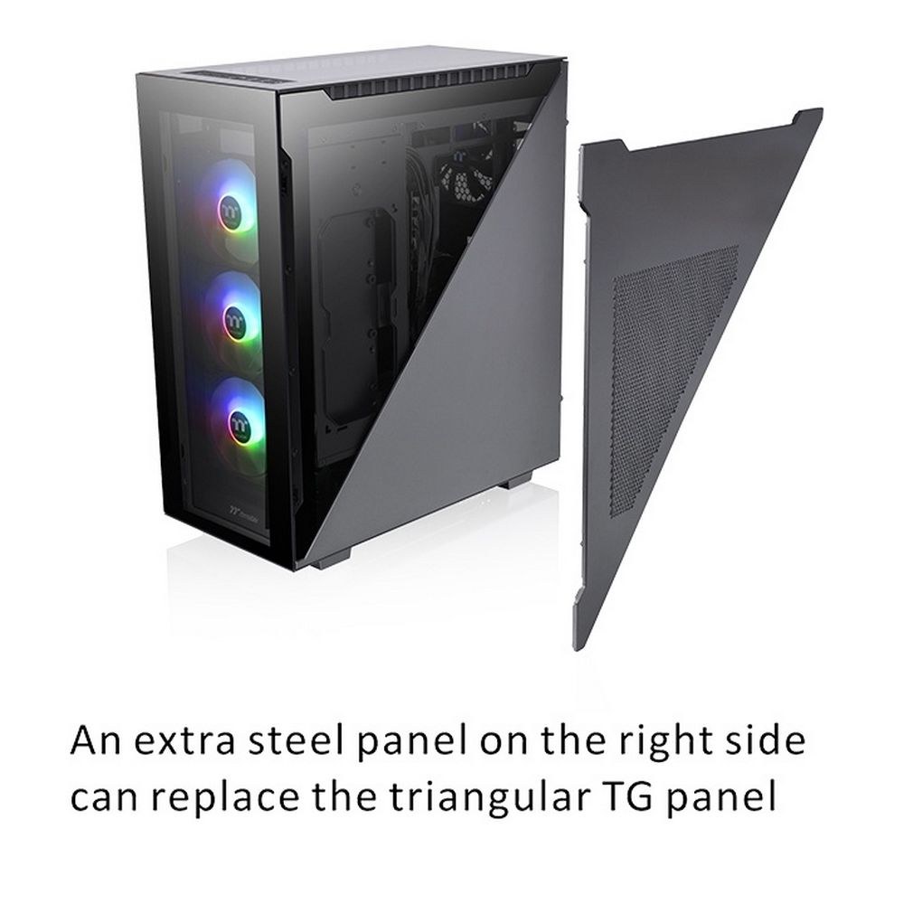 Фото Компьютерный корпус Thermaltake Divider 500 TG ARGb CA-1T4-00M1WN-01 Black/Win/SPCC/Tempered Glass*4/120мм ARGb Fan*3/120мм Standard Fan*1 (527880)