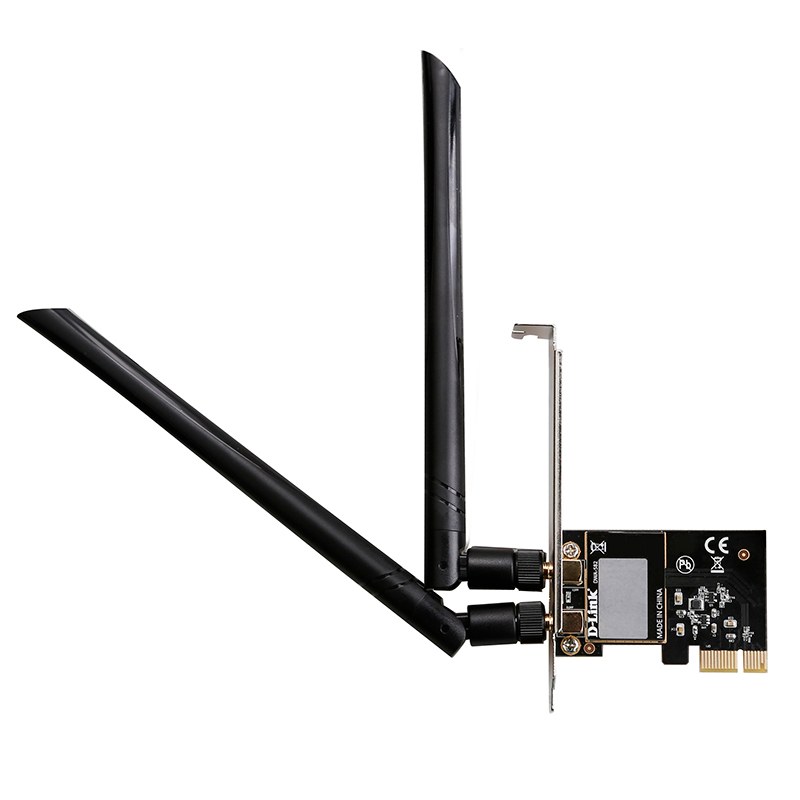 Фото Сетевой адаптер WiFi D-Link DWA-582/RU/10/B1A DWA-582 PCI Express (ант.внеш.съем) 2ант. (упаковка 10 шт)