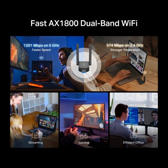 Фото Адаптер Выскокго усиления Wi-Fi USB Mercusys MA72XH