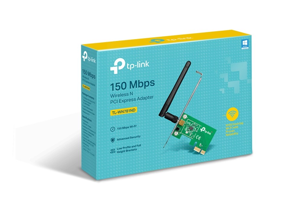 Фото Сетевой адаптер TP-Link SOHO TL-WN781ND Беспроводной сетевой адаптер на шине PCI Express серии Lite N, до 150 Мбит/с