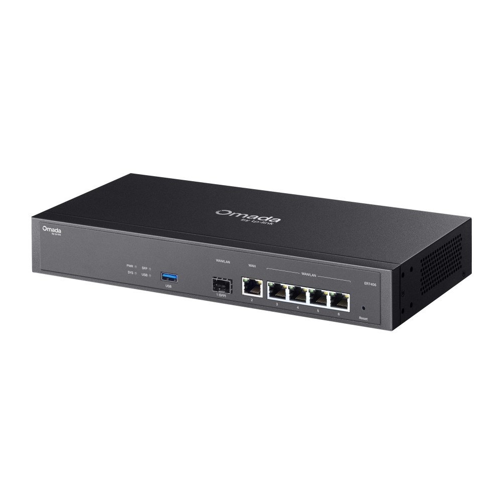 Фото Маршрутизатор TP-Link Omada ER7406, 5×1 Гбит/с + 1×1 Гбит/с SFP, настраиваемый