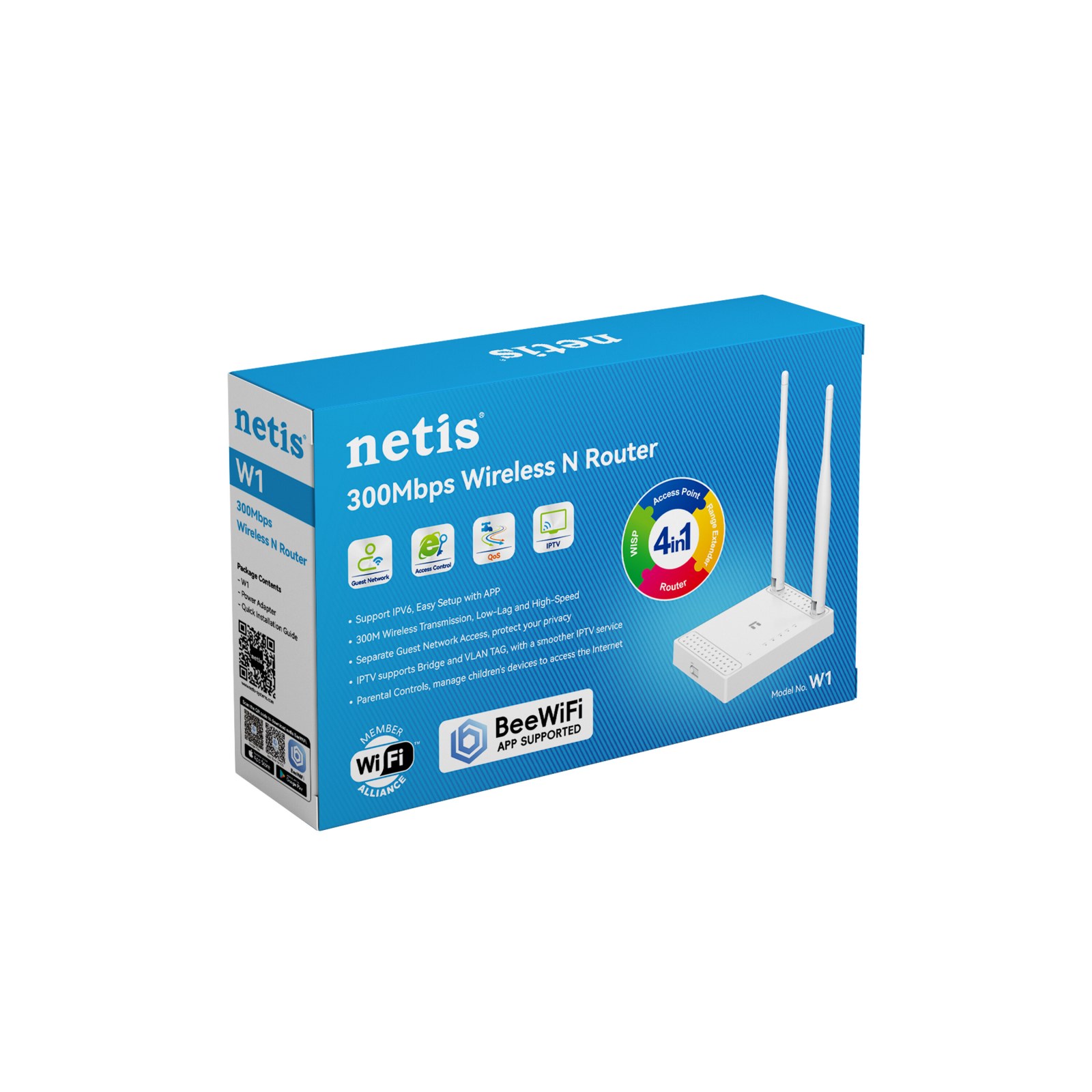 Фото Wi-Fi маршрутизатор 300MBPS 10/100M 2P W1 NETIS