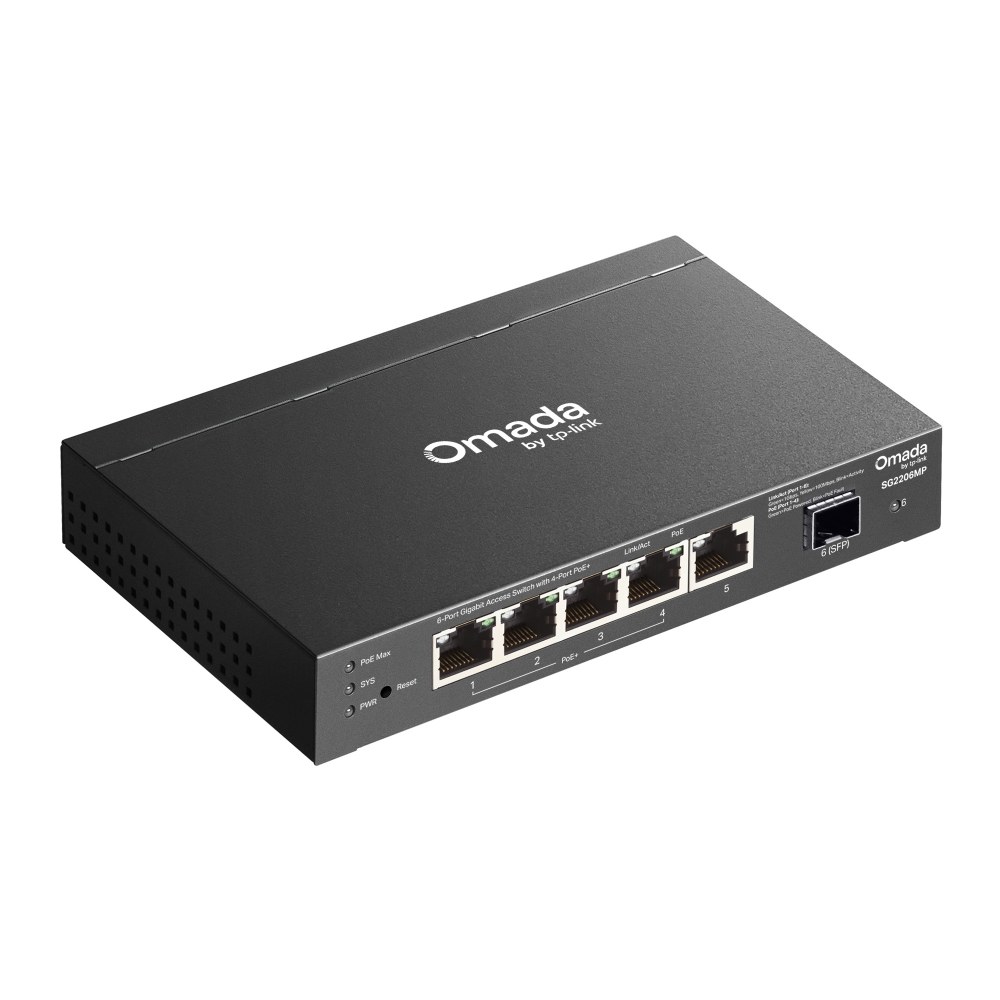 Фото Коммутатор Omada Access 6-Port Gigabit Switch with 4-Port PoE+