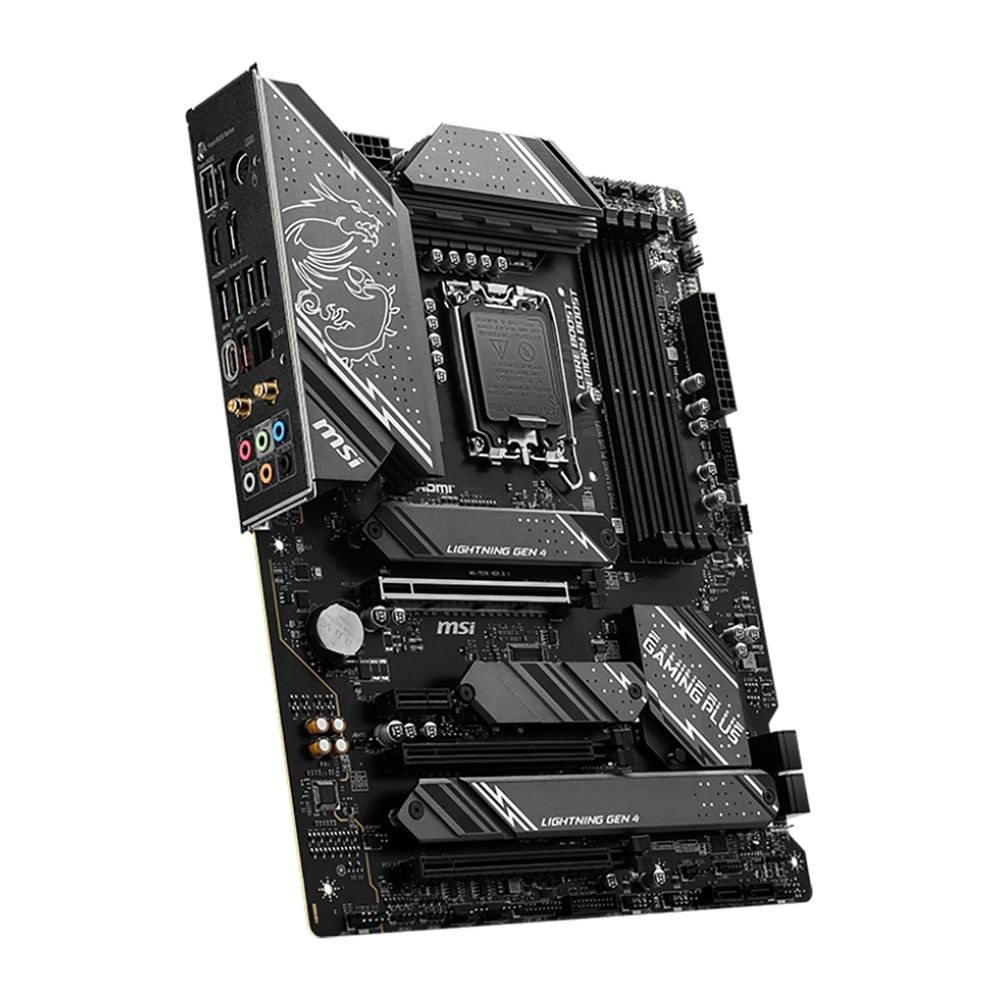 Фото Материнская плата MSI Z790 GAMING PLUS WIFI, LGA 1700, 4xDDR5, 1xPCIe 5.0 x16, 1xPCIe 4.0 x16, 4xM.2, 6xSATA, 1xHDMI, 1xDP, 2.5 Gigabit Ethernet, 7.1 аудио, ATX