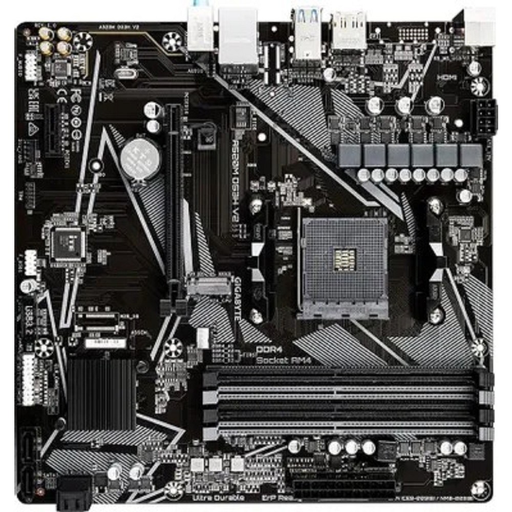 Фото Материнская плата Gigabyte A520M DS3H V2 (V1.1), AM4, AMD A520, 4xDDR4, 4xSATA, 1xM.2, 1xPCIe 3.0 x16, 1xDP, 1xHDMI, 1x 1Gb LAN, 4xUSB 2.0, 4xUSB 3.2 Gen 1, 3x3.5 мм, 7.1, mATX