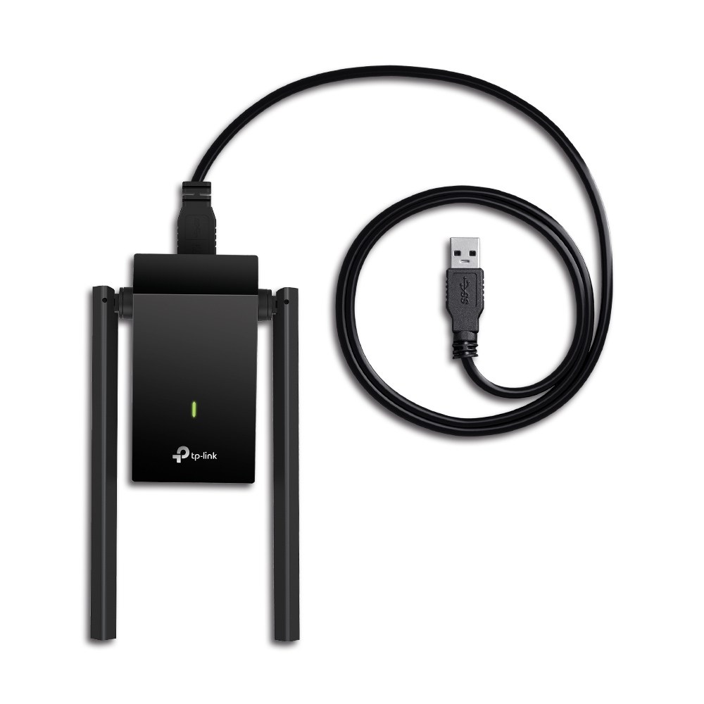 Фото Адаптер TP-Link AC1300Mbps Dual-band High-Gain wireless USB adapter, 867Mbps at 5G and 400Mbps at 2.4G, two high gain antennas, USB 3.0, USB extension cable, support wave 2 MU-MIMO, full compatible with Windows and macOS.
