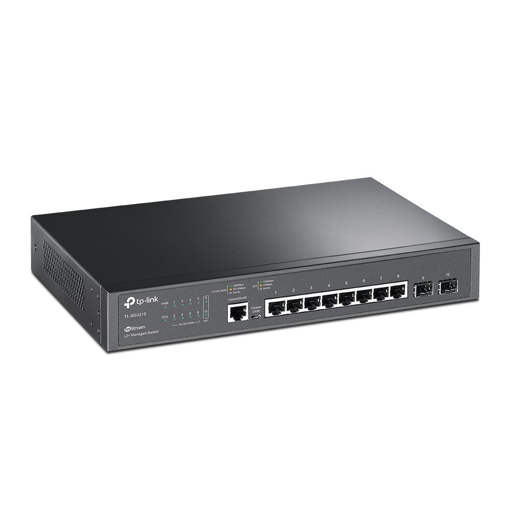 Фото Коммутатор TP-Link SMB TL-SG3210 JetStream 8-Port Gigabit L2 Lite Managed Switch with 2 SFP Slots