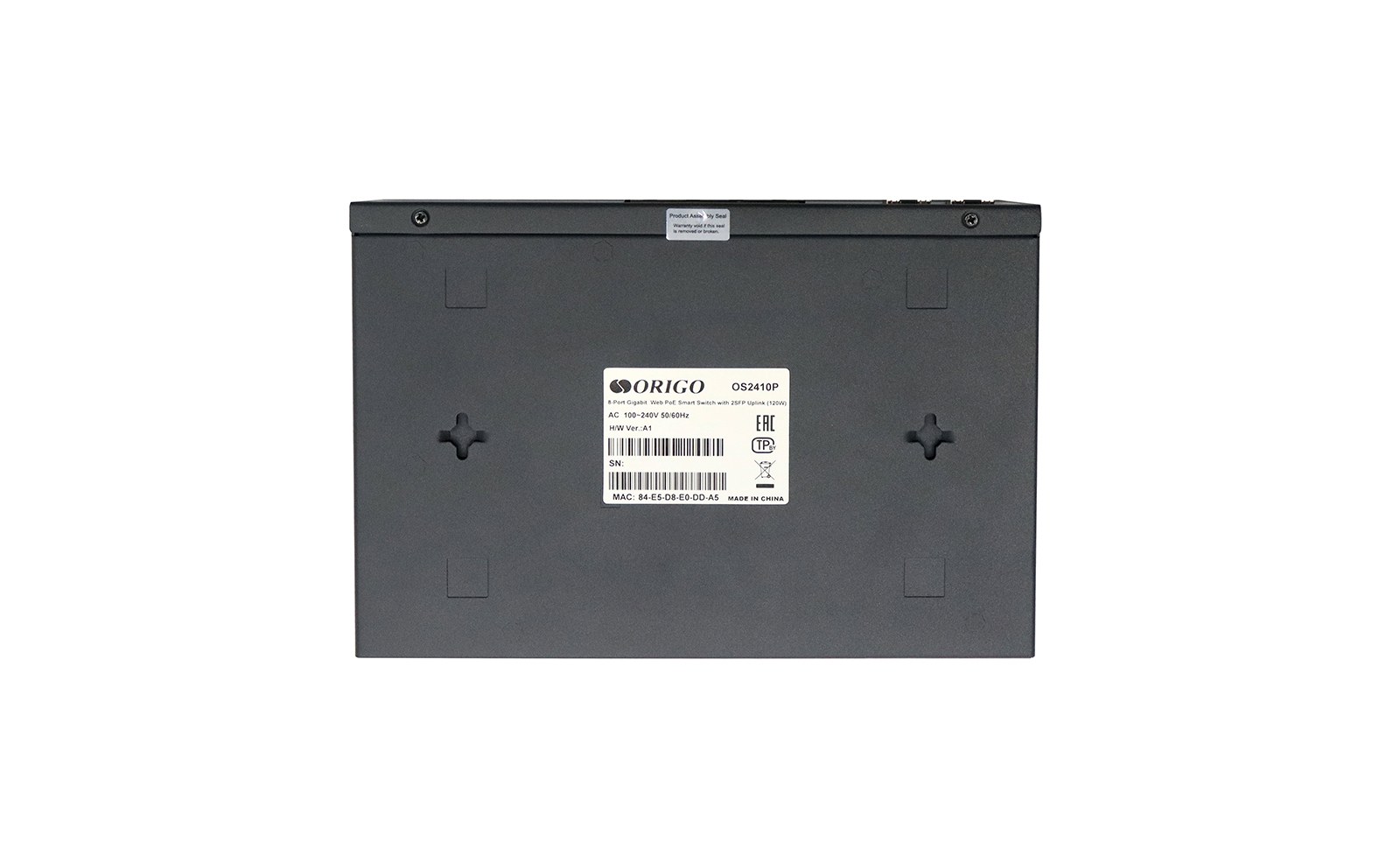 Фото Коммутатор ORIGO OS2410P/120W/A1A, 8×1 Гбит/с PoE + 2×1 Гбит/с SFP, настраиваемый