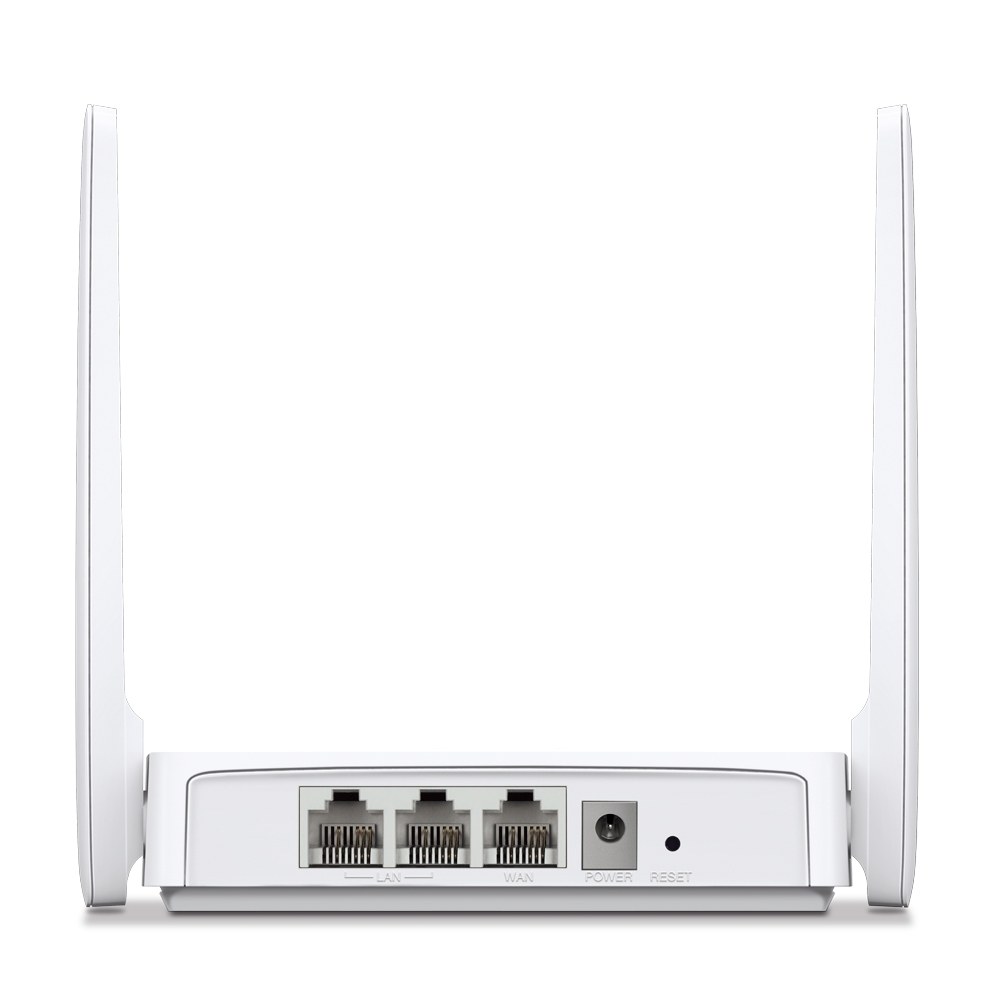 Фото Роутер Mercusys 300Mbps Multi-Mode Wireless N Router, 2× Fixed External Antennas, 2× 10/100 Mbps LAN Ports, 1× 10/100 Mbps WAN Port, FEATURE: Access Point Mode, WPS/Reset Button, IPTV, IPv6, Beamforming, MU-MIMO, Parental Controls, Guest Network