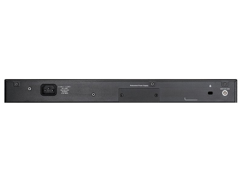 Фото Kоммутатор D-Link DGS-1510-52XMP/A2A PROJ Управляемый L2+ стекируемый с 48 портами 10/100/1000Base-T и 4 портами 10Gbase-X SFP+ (48 портов PoE 802.3af/at, PoE-бюджет 370 Вт; 740 Вт с DPS-700)