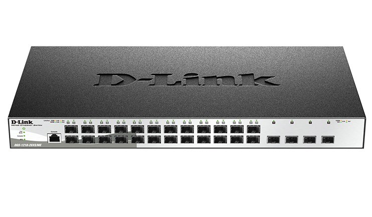 Фото Управляемый L2 коммутатор, 24x1000Base-X SFP, 4x10GBase-X SFP+, CLI, консольный порт RJ-45, RPS, поддержка Dying Gasp